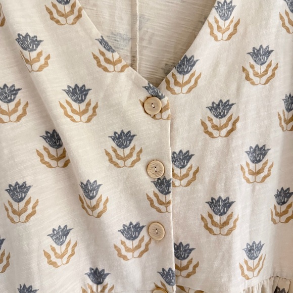 Rylee & Cru Flora Button Jersey Mini Dress Size Medium 41942 - Picture 6 of 12